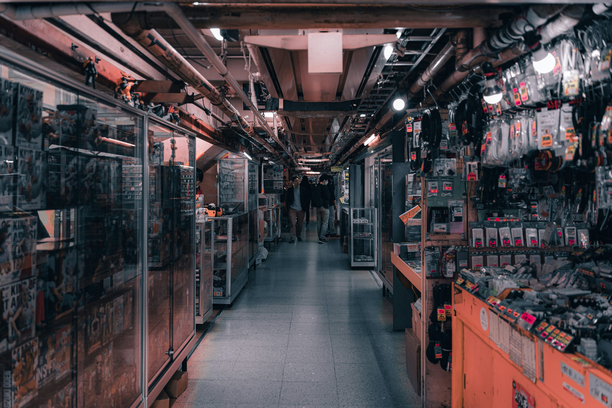 Close-up of an electronic circuit board during manufacturing